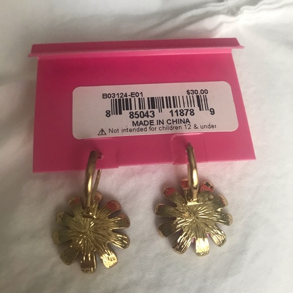 Betsey Johnson Flower Earrings - Picture 3 of 3